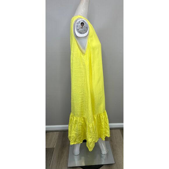 120% Lino Resort Linen Single-Tiered Swing Dress Size 46(US10) $375 - Picture 8 of 11